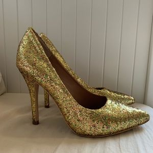 Sparkly glitter heels